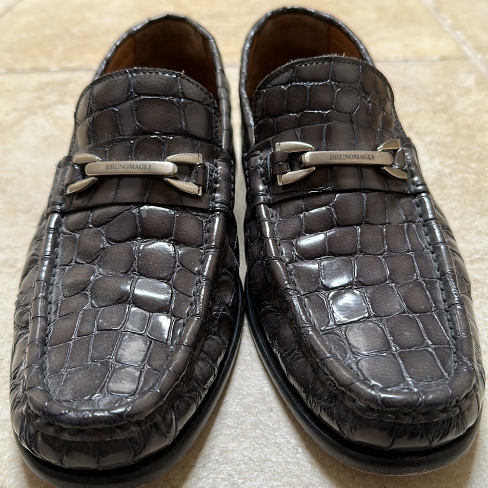 Men’s Bruno Magli Loafers- Crocodile Leather - Vintage
